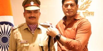 कुन्दन राम के उप निरीक्षक से निरीक्षक के पद पर पदोन्नत होने पर पिपिंग सेरेमनी का आयोजन