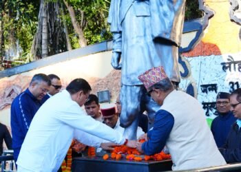 मुख्यमंत्री ने सरदार वल्लभभाई पटेल की प्रतिमा पर पुष्पांजलि अर्पित कर दी श्रद्धांजलि